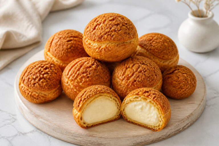Choux gourmands au craquelin dore