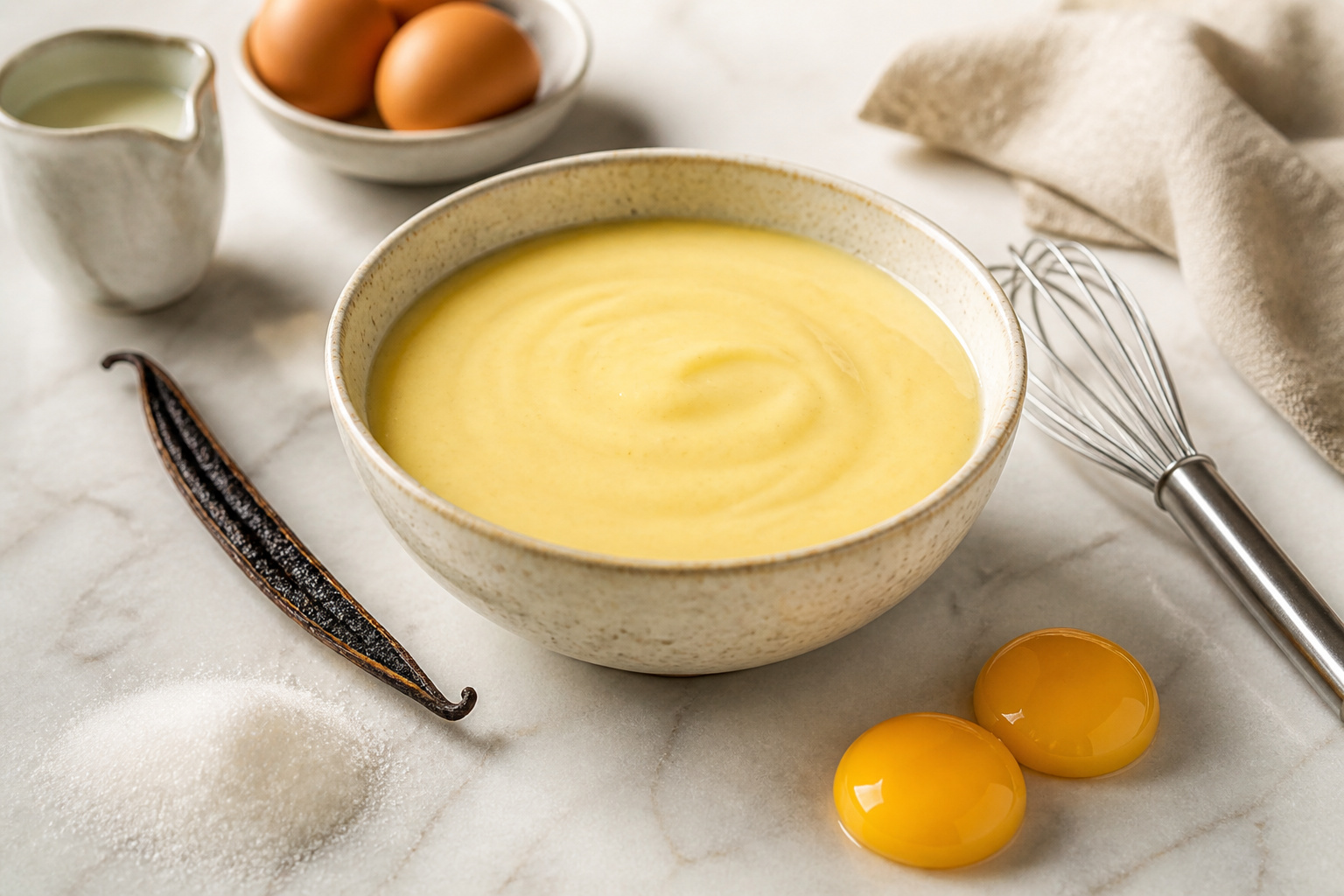 Creme anglaise ingredients et preparation