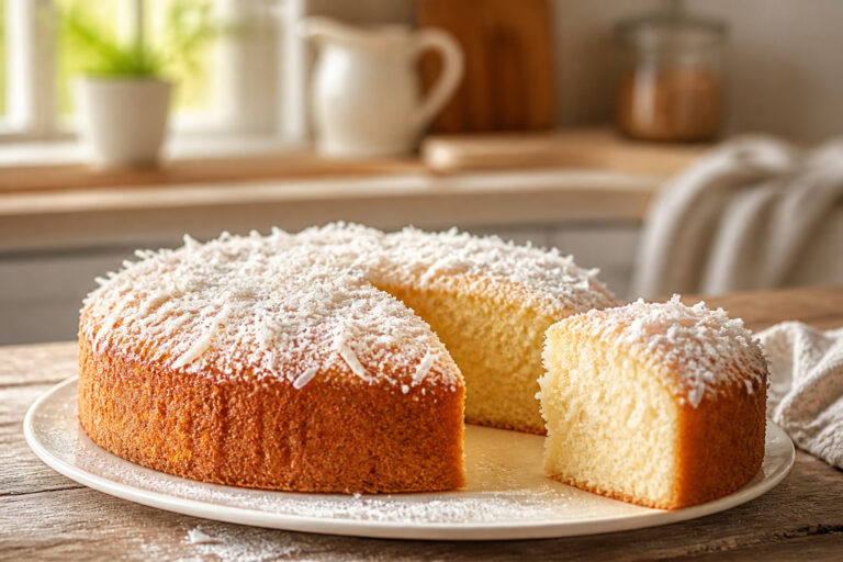 Gateau moelleux a la noix de coco