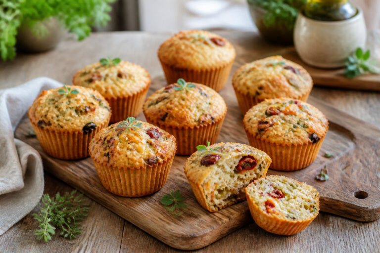 Muffins sales fraichement sortis du four