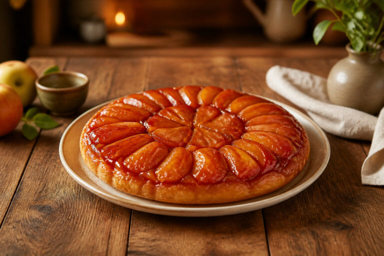 Tarte tatin caramelisee et doree