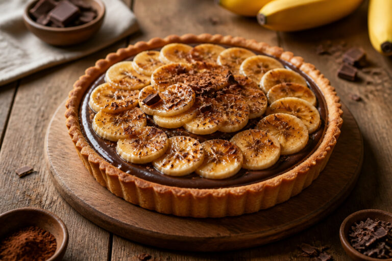Tarte gourmande chocolat banane
