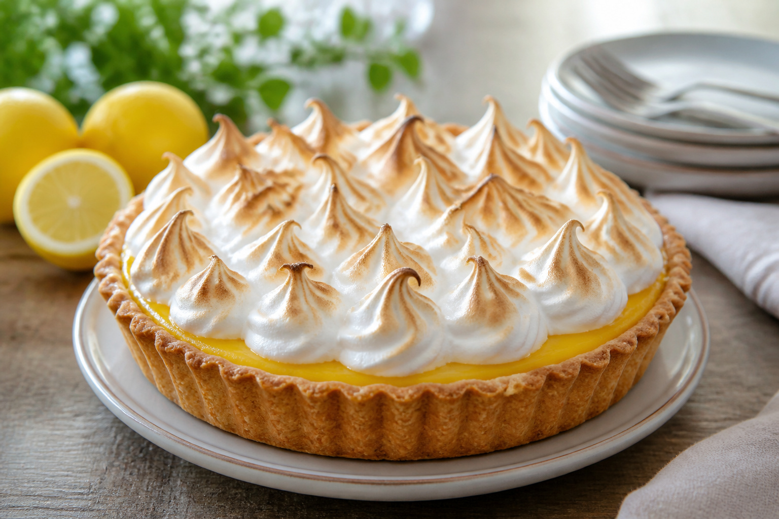 Tartelette meringuee au citron fraiche et gourmande