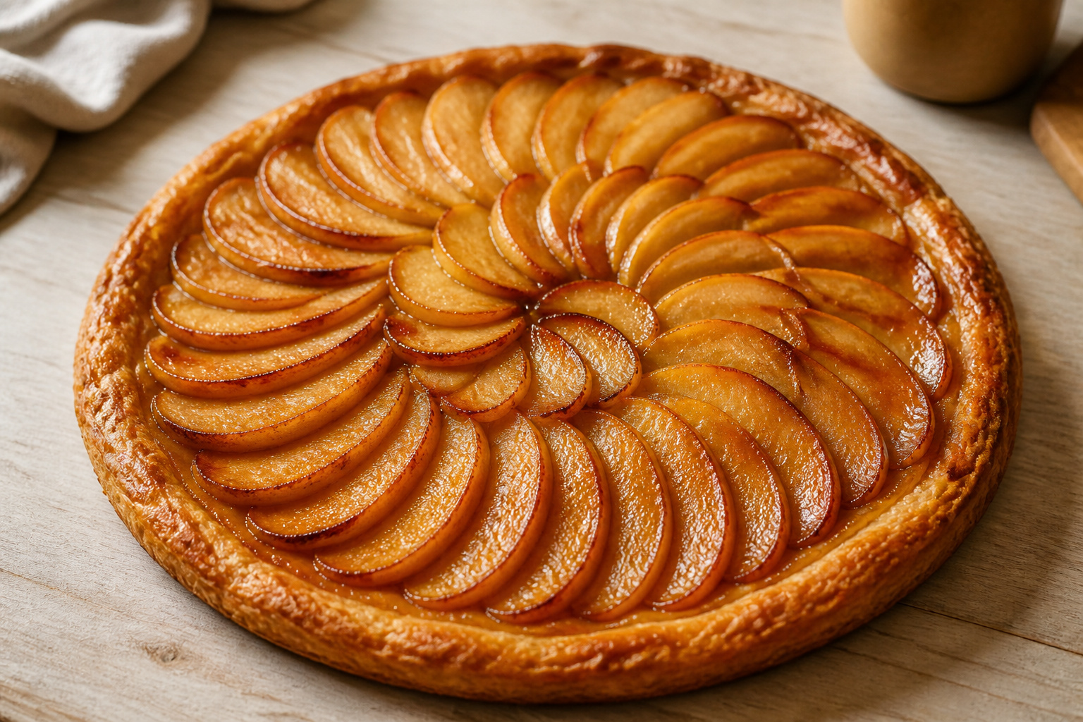 Tarte fine aux pommes caramelisees