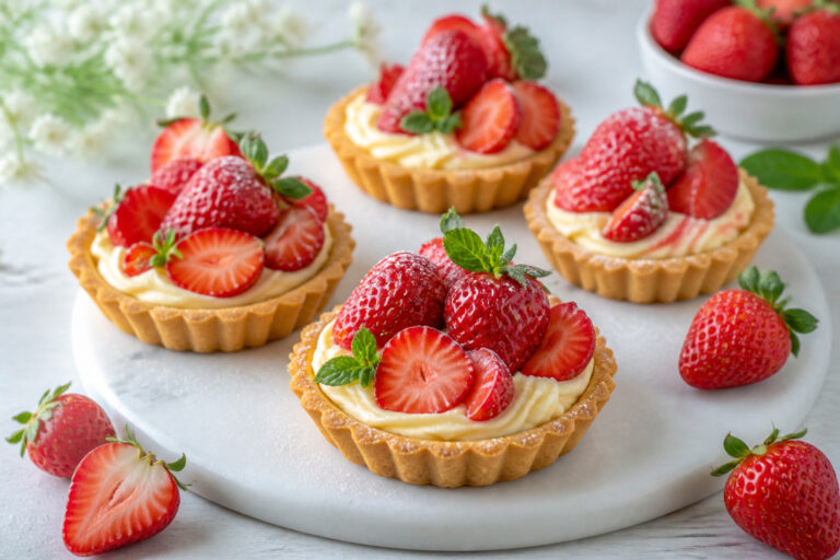 Delicieuses tartelettes aux fraises fraiches