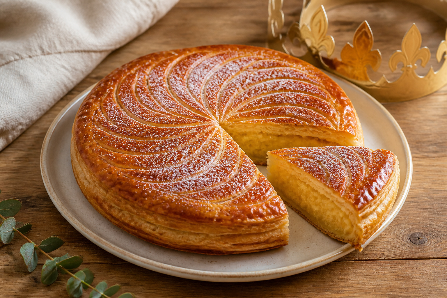 Galette des rois doree et gourmande