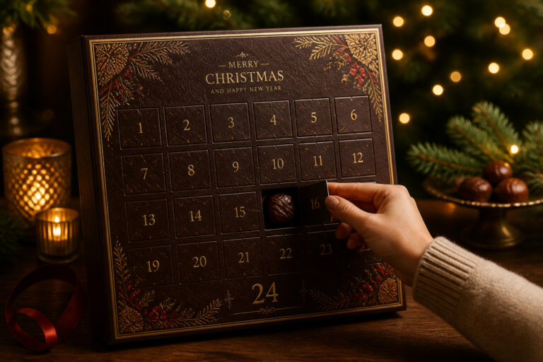 Calendrier de lavent en chocolat luxueux