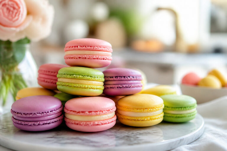 Macarons parfaits couleurs pastel