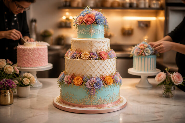Gateau dart a plusieurs etages