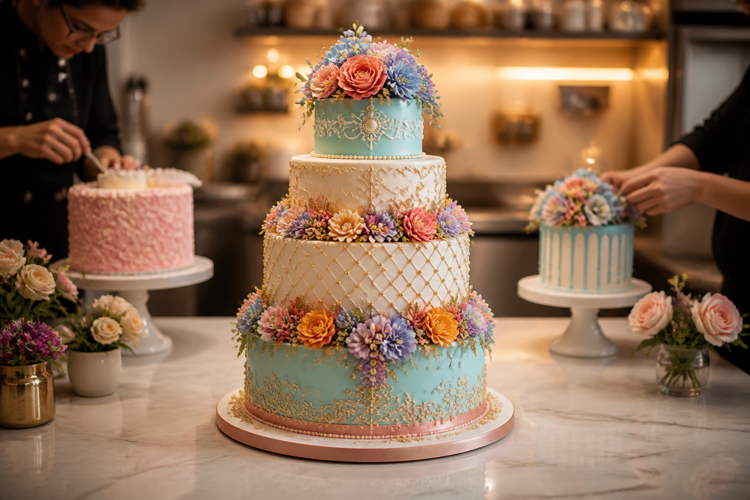 Gateau dart a plusieurs etages