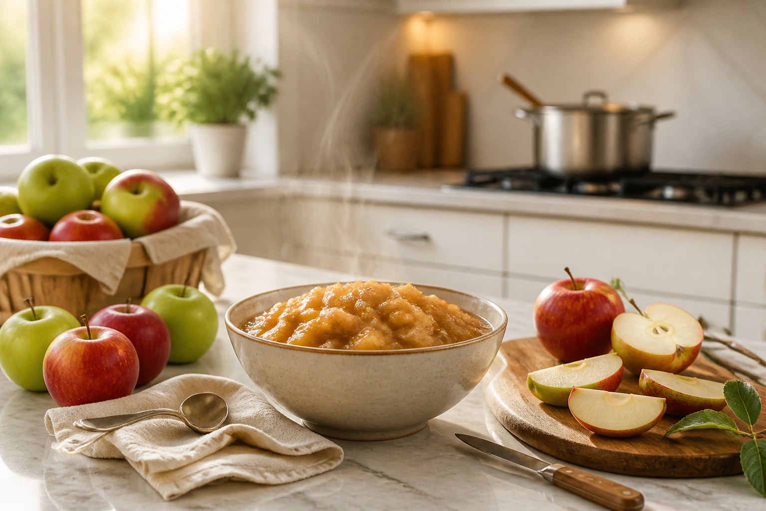Compote de pommes maison