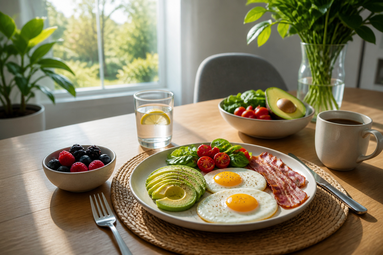 Petit dejeuner sain et energisant