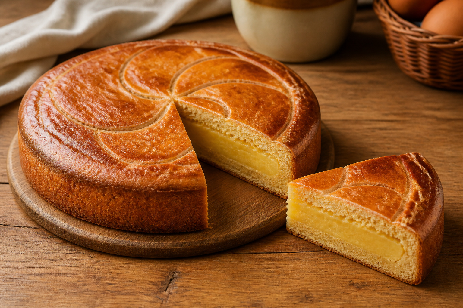 Gateau basque artisanal a la creme patissiere