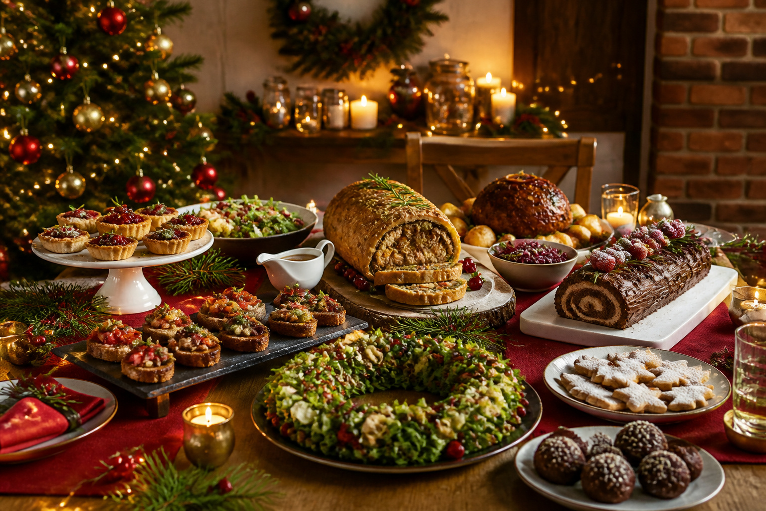 Festin de noel vegetalien somptueux