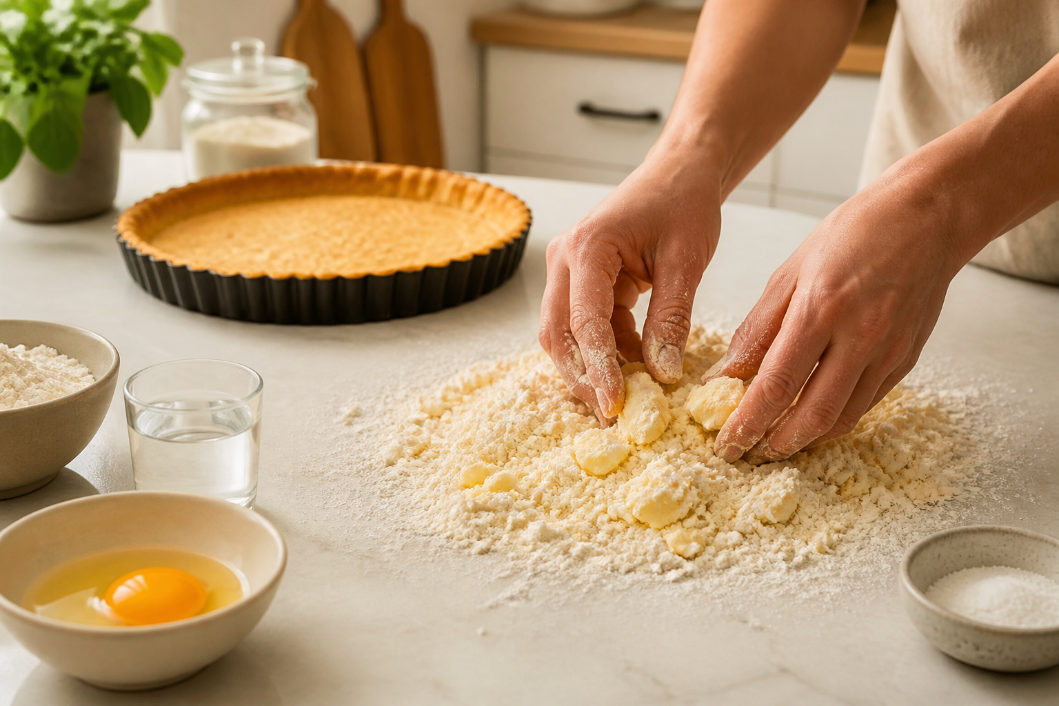 Preparation de pate brisee parfaite