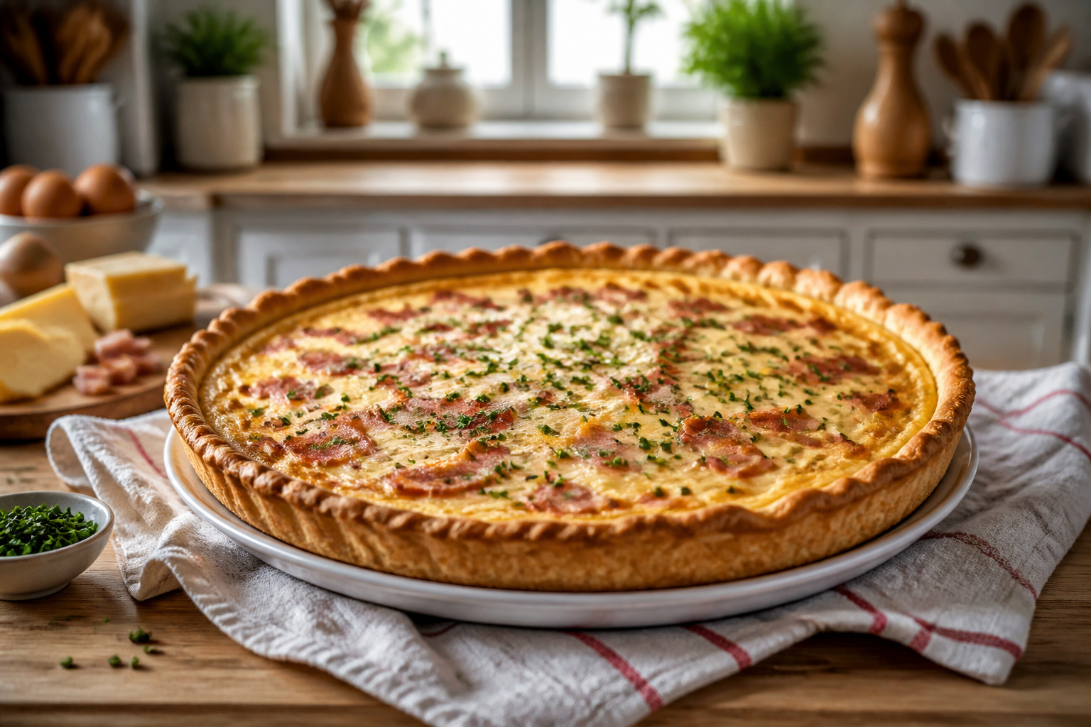 Quiche lorraine doree et savoureuse