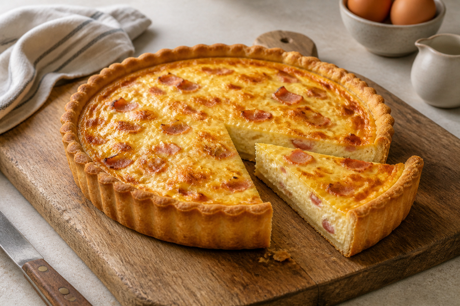 Quiche lorraine doree et authentique